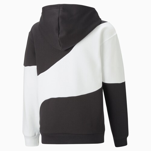 Puma - PUMA POWER CAT HOODIE FL B - Noir / Blanc