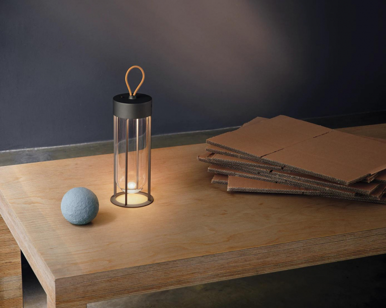 Flos InVitro Unplugged tafellamp LED oplaadbaar lichtgroen