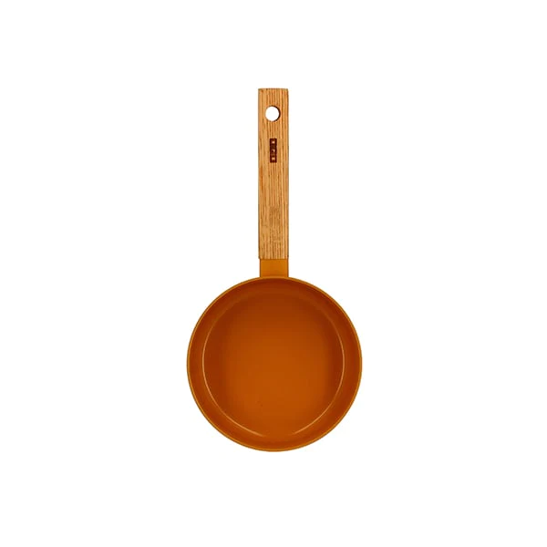 Casserole Ector induction aluminium revêtu manche en bois 16 cm jaune