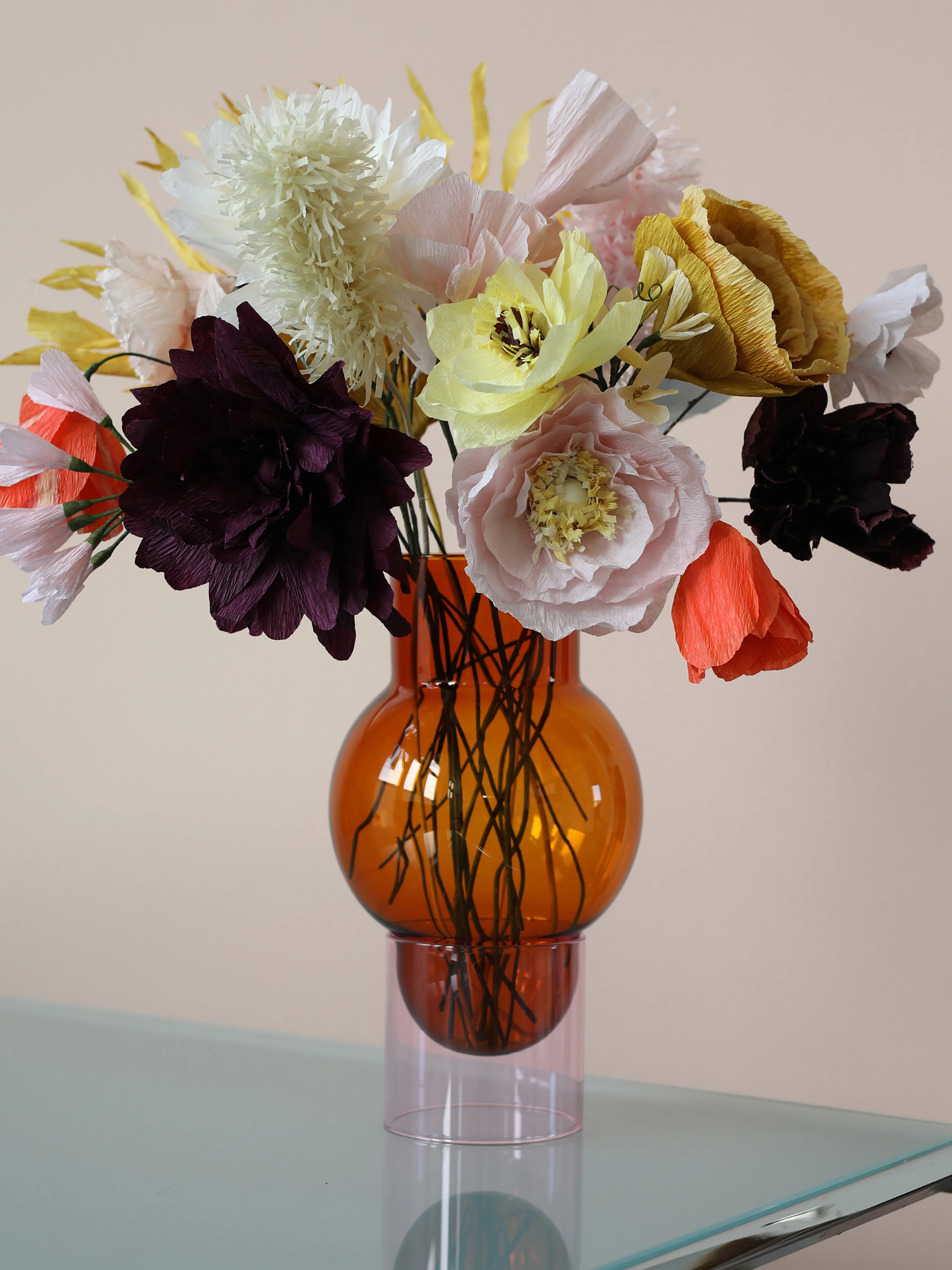 Handgemaakte kunstbloem Ice Poppy
