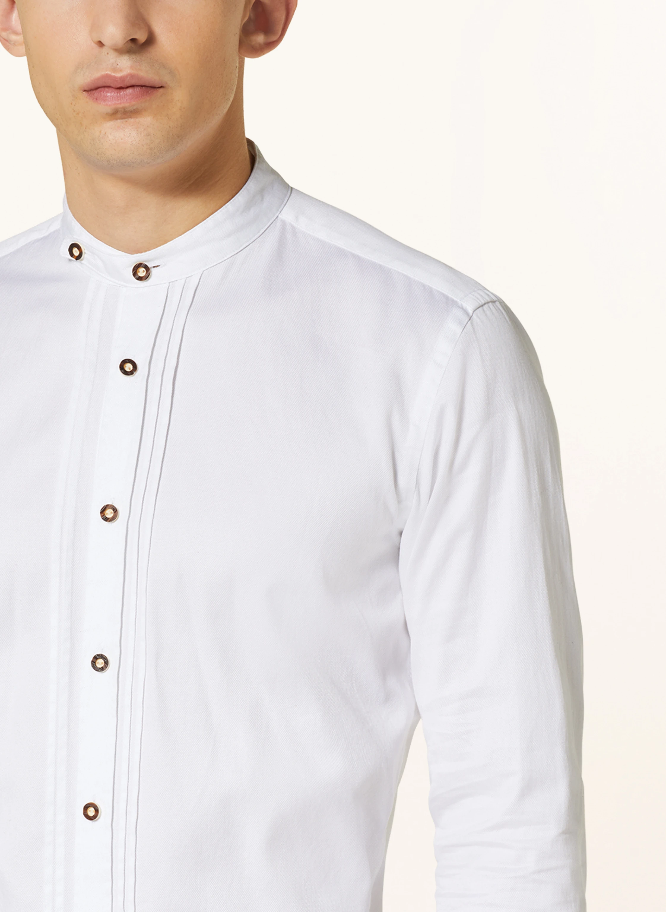 BOSS Trachtenhemd ROAN Slim Fit mit Stehkragen