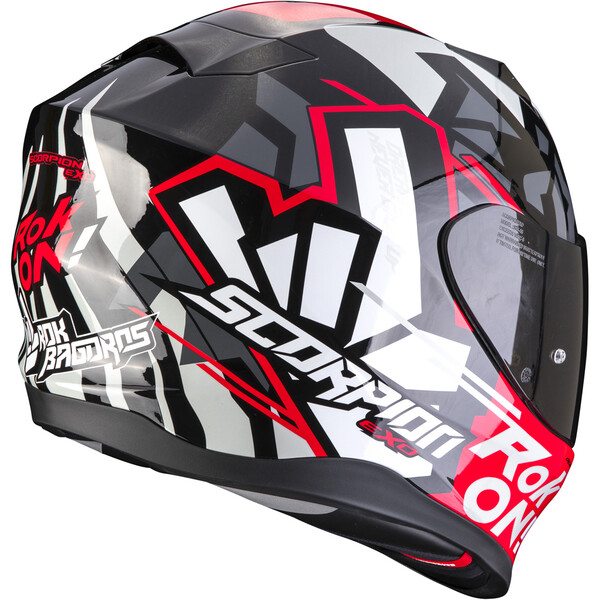 Scorpion - Casque Exo-520 Evo Air Rok Bagoros Noir / Rouge / Blanc