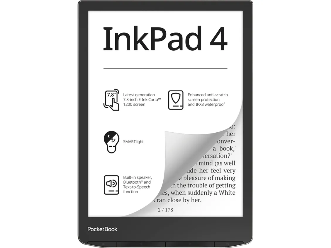 PocketBook InkPad 4 - eBook læser - Linux 3.10.65 - 32 GB - 7.8