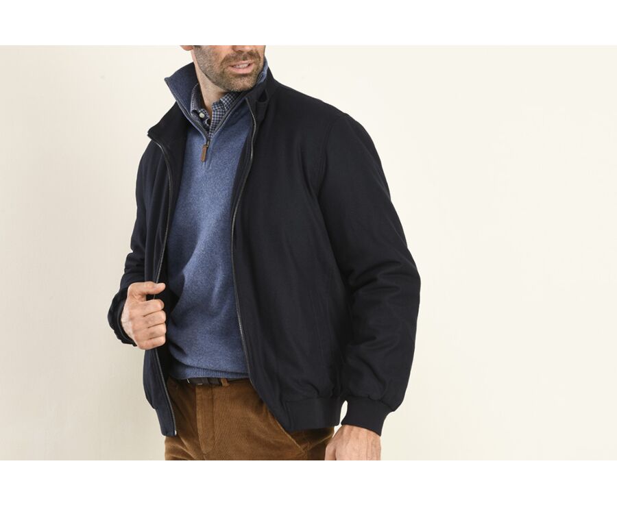 Blouson laine homme hiver Marine - CORBYN