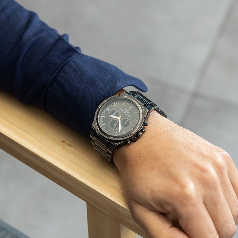 Montre Homme GIORGIO bracelet Acier Noir