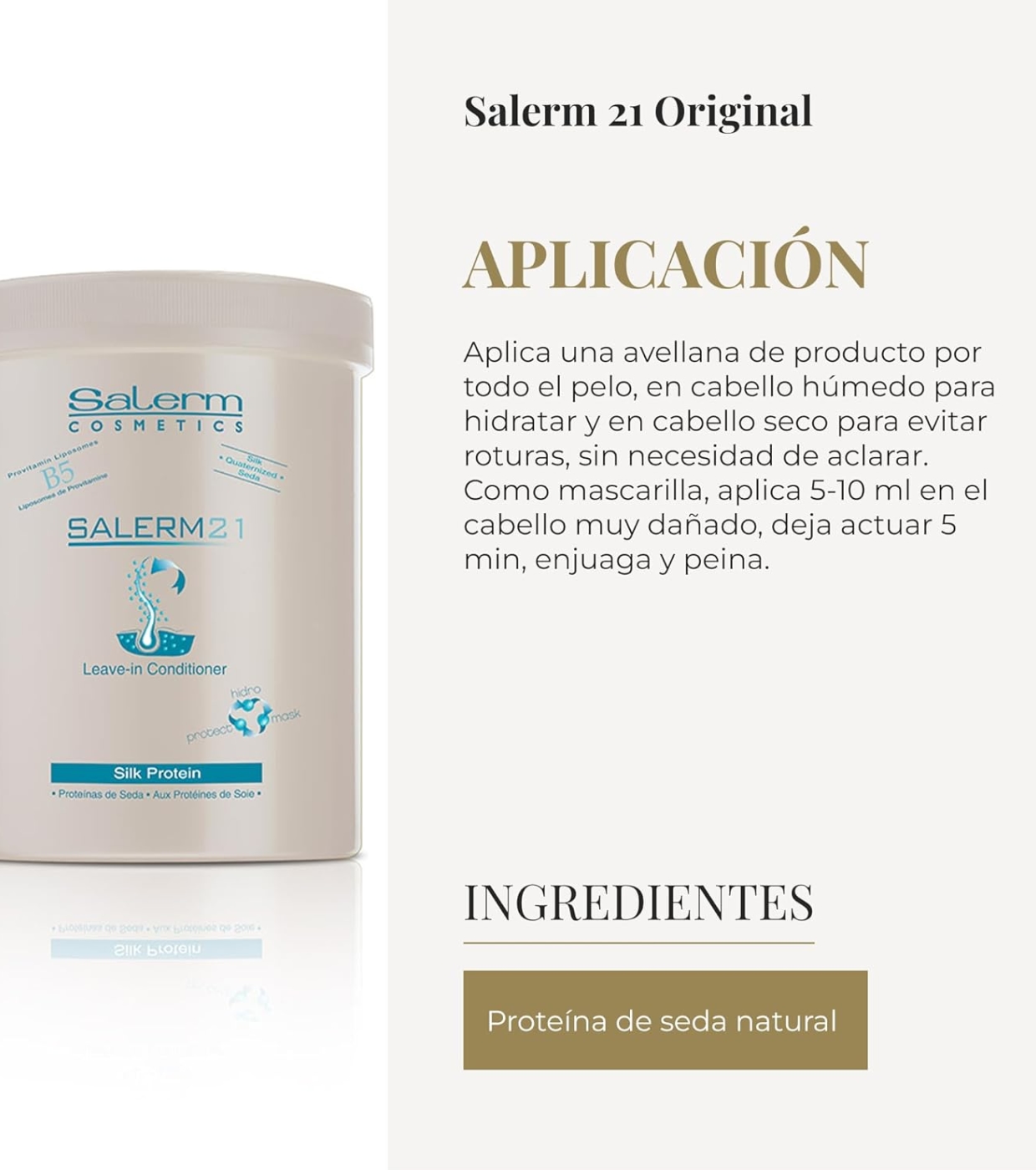 Salerm - *Salerm 21* - Máscara condicionadora Leave-in Silk Protein