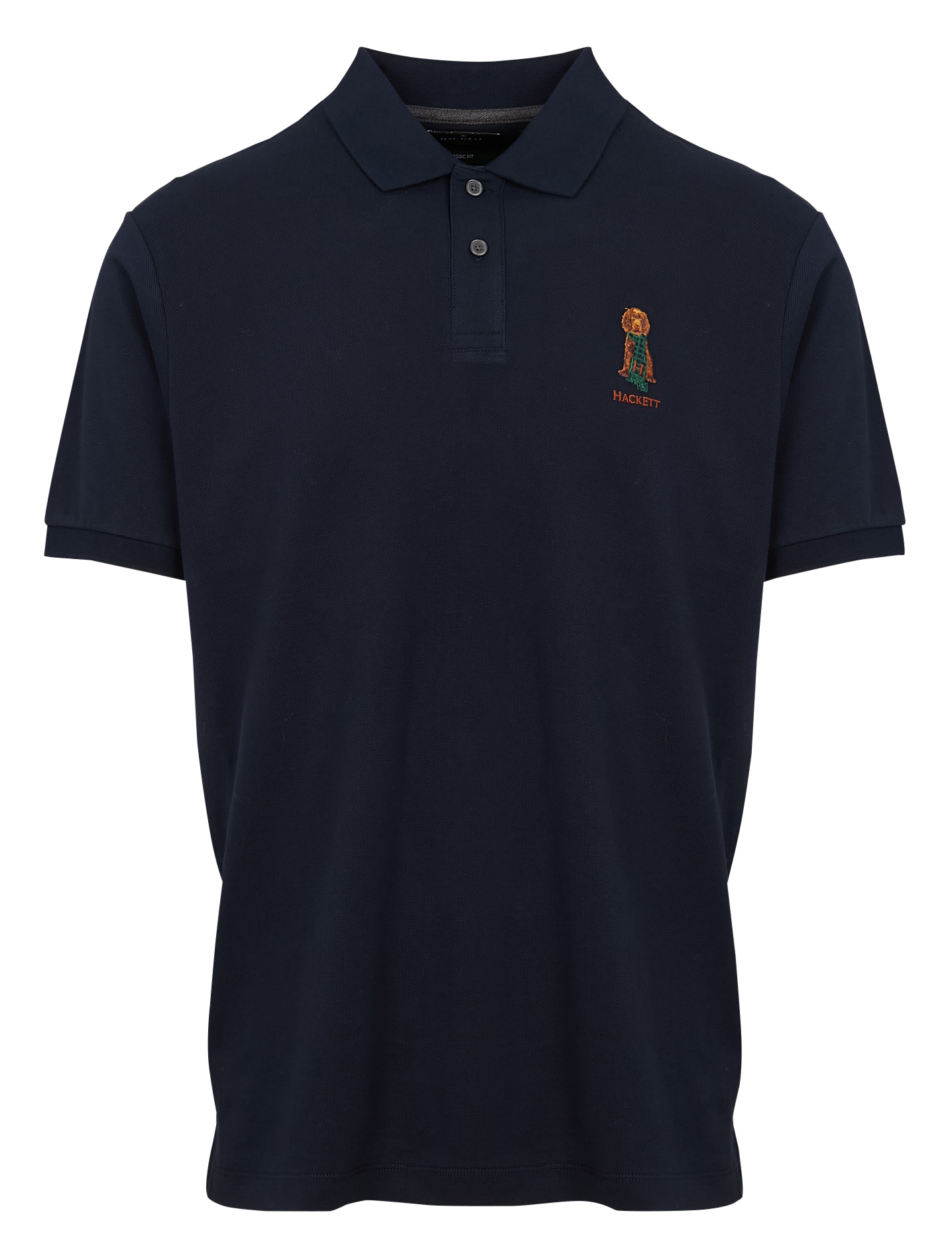 Polo brodé en coton | Bleu