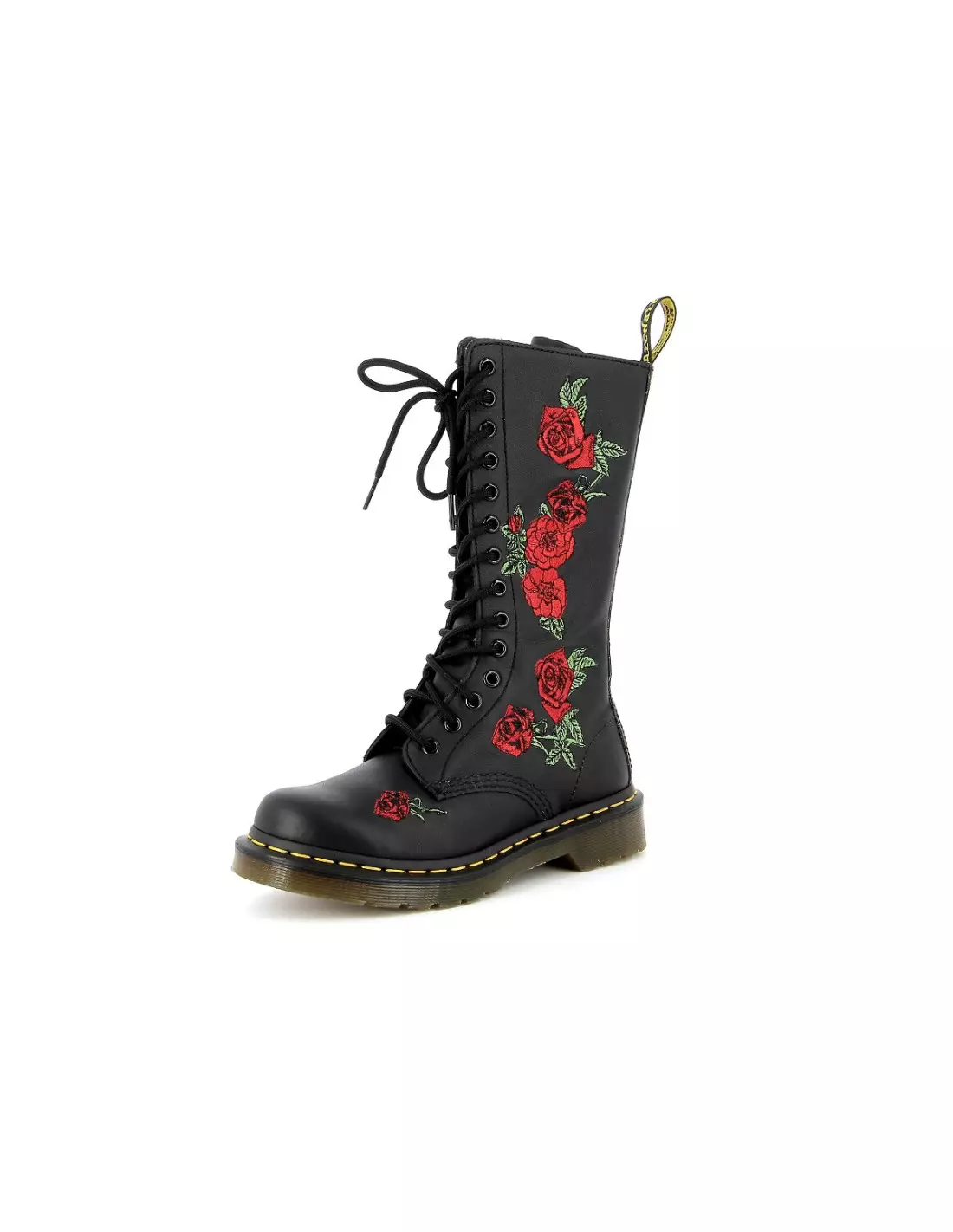DR MARTENS 1914 VONDA FLORAL - Boots & bottines Noir