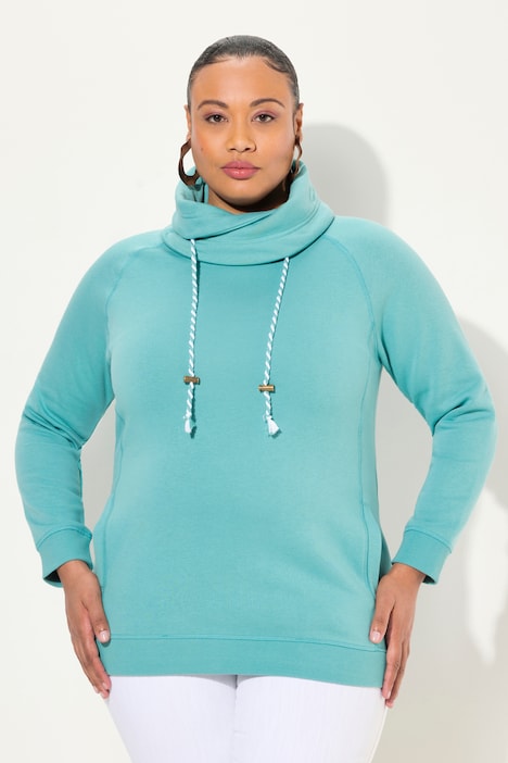 Sweatshirt, weiter Stehkragen, Taschen, Raglan-Langarm