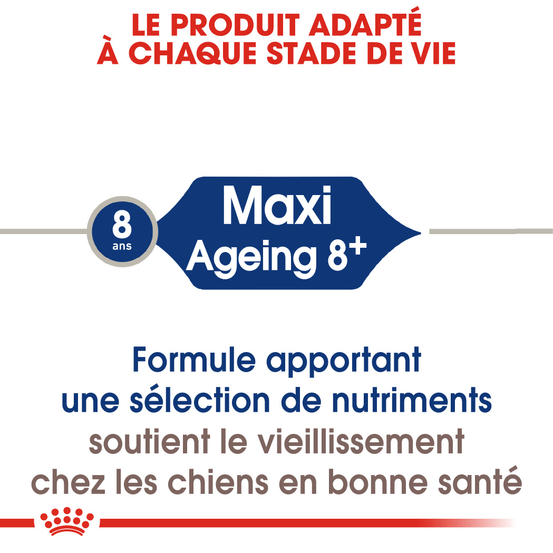 Croquettes chien grande taille de +8 ans Maxi Ageing 8+ 15kg