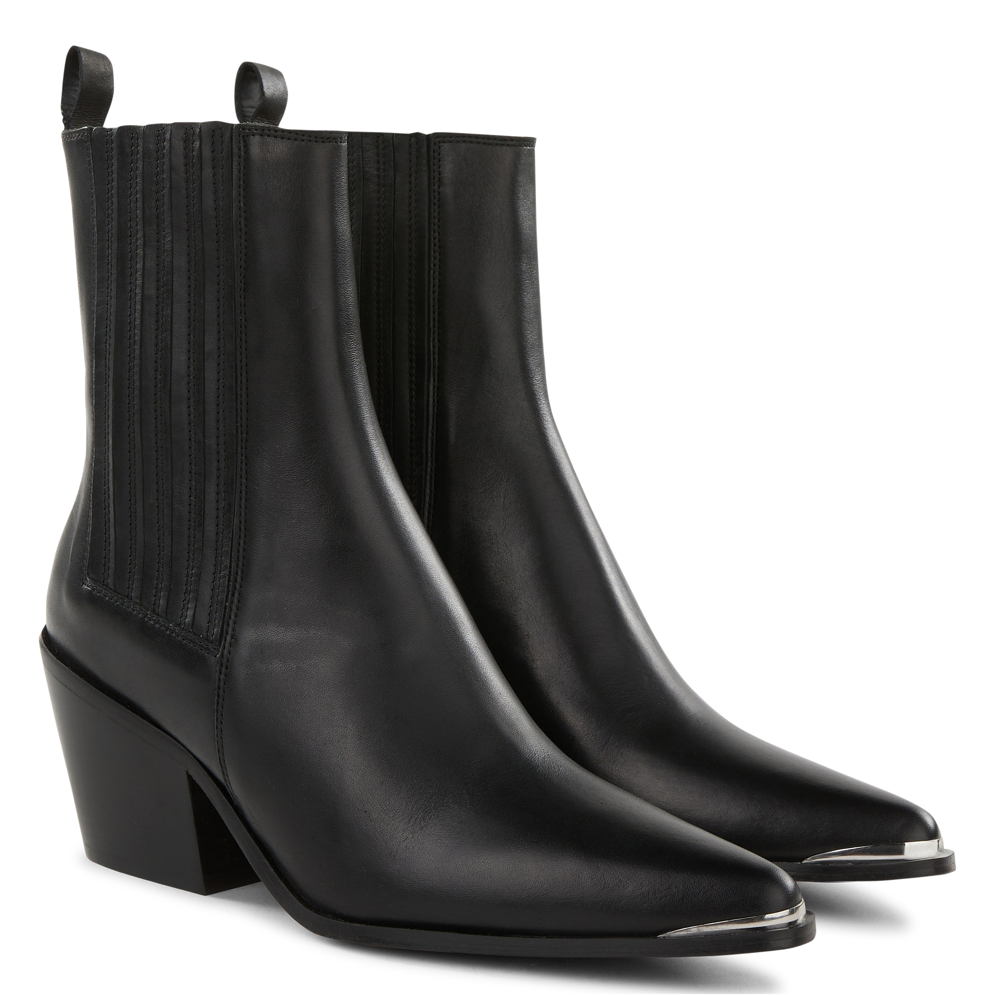 BROOKLYN - Bottines santiags en cuir | Noir