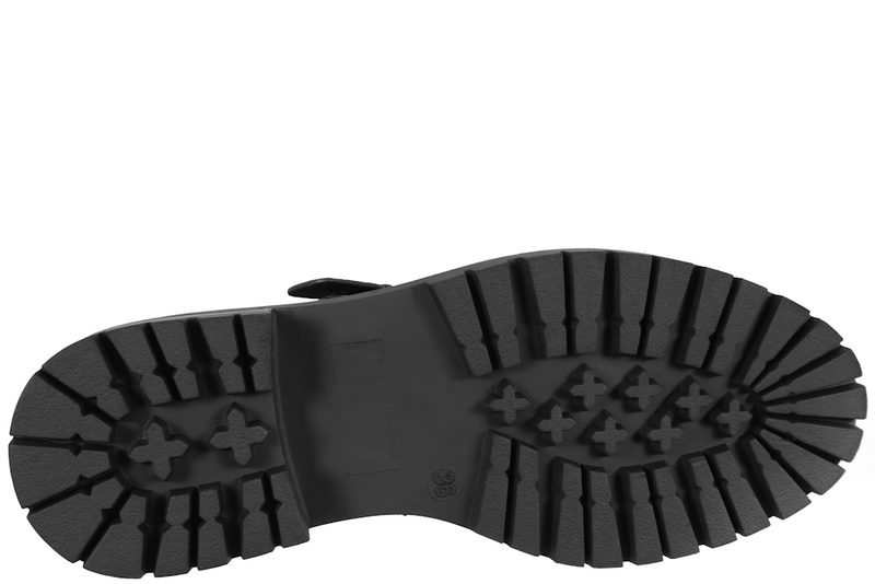 5.TH AVENUE BIKERBOOT BIKERSTØVLE I SORT PU