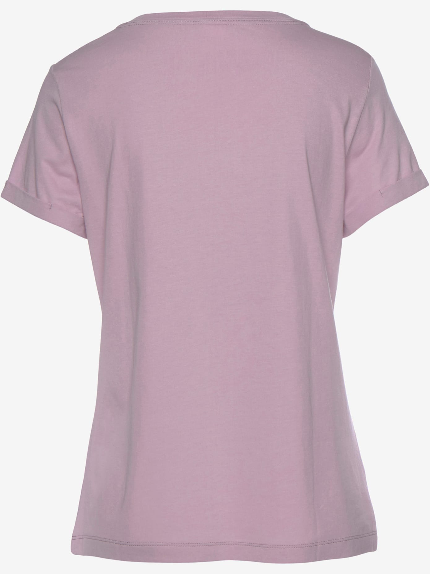Pyjama court t-shirt à encolure ronde et manches courtes avec revers aux ourlets