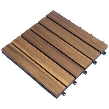 Balkontegel acacia hout 30x30 cm per 6 stuks