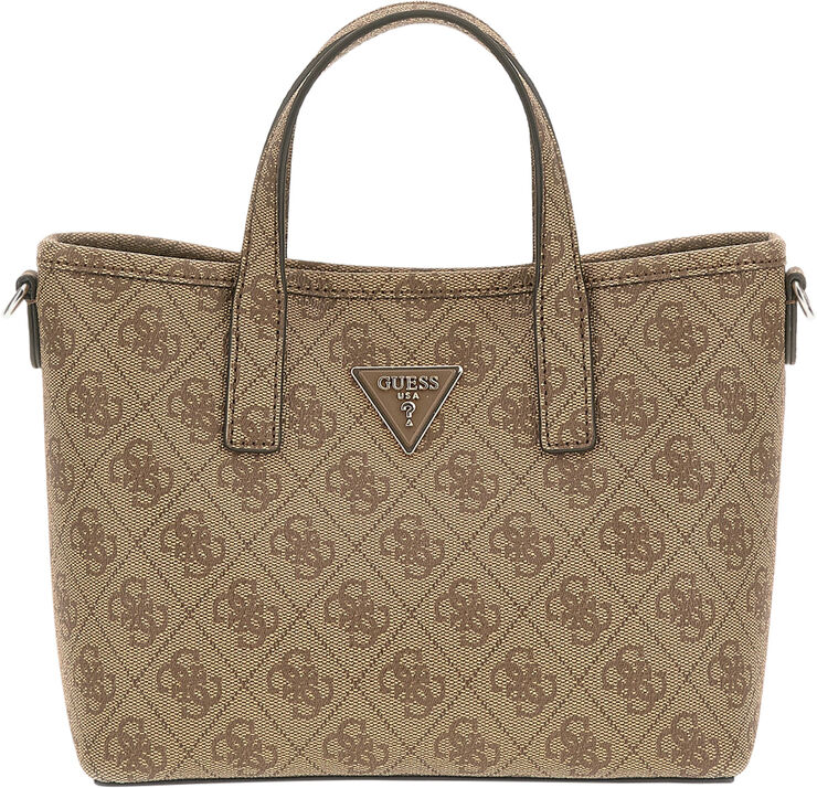 GUESS LATONA MINI TOTE Latte logo