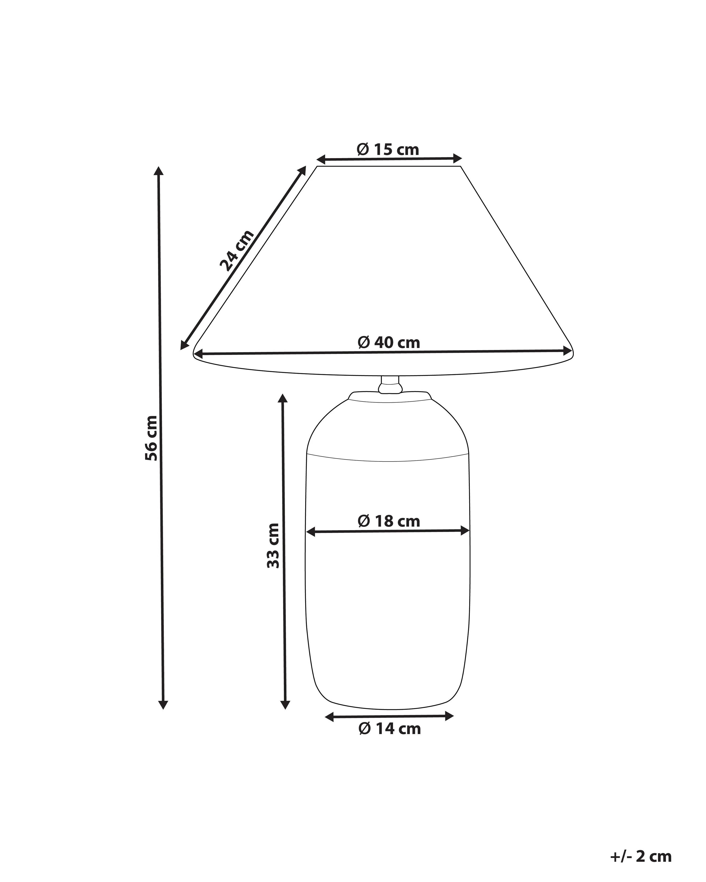 Tafellamp TELIRE Keramiek Beige