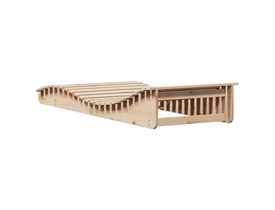 VIDAXL - Bain de soleil Chaise longue 205x80x31,5 cm bois massif de pin