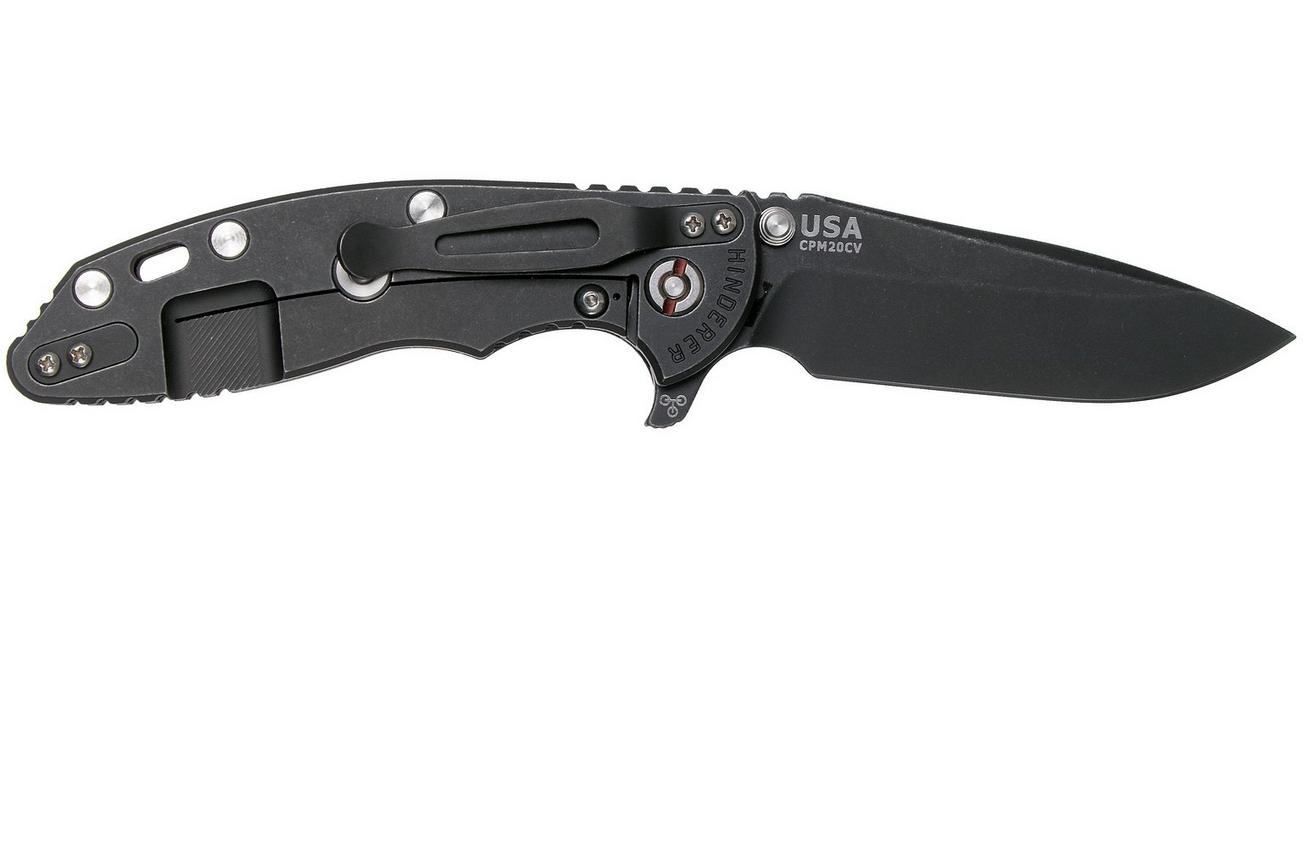 Rick Hinderer XM18 3,5” Spearpoint CPM 20CV Battle Black, Grey G10, zakmes