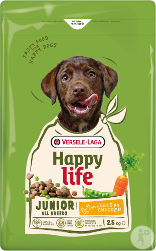 Happy Life Junior Chiots Toutes Races Au Poulet 2,5kg