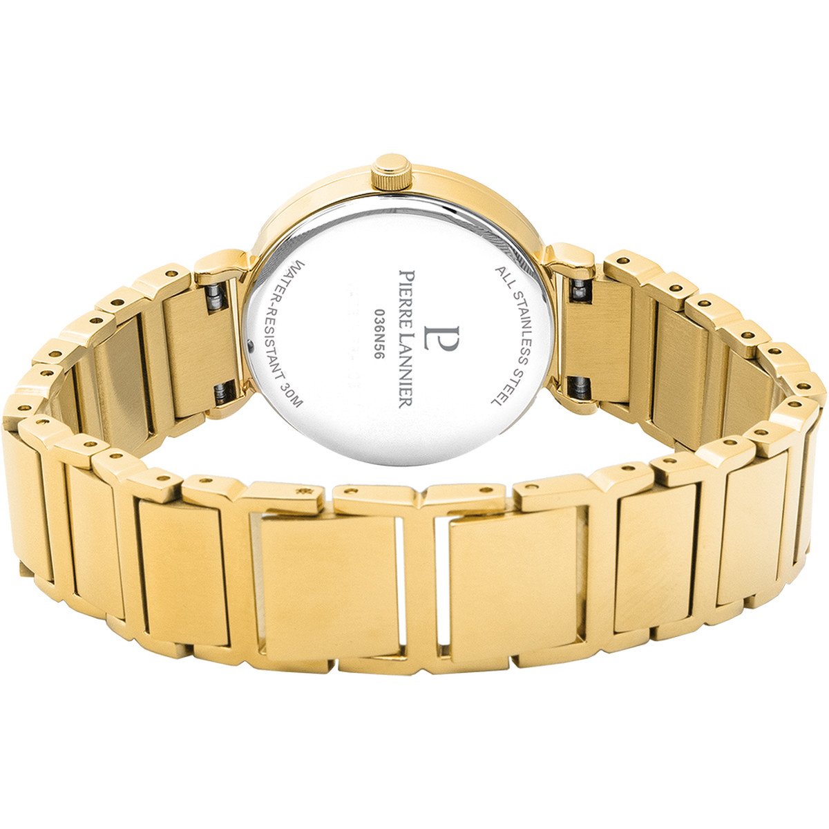 Montre PIERRE LANNIER ligne pure femme bracelet acier doré jaune