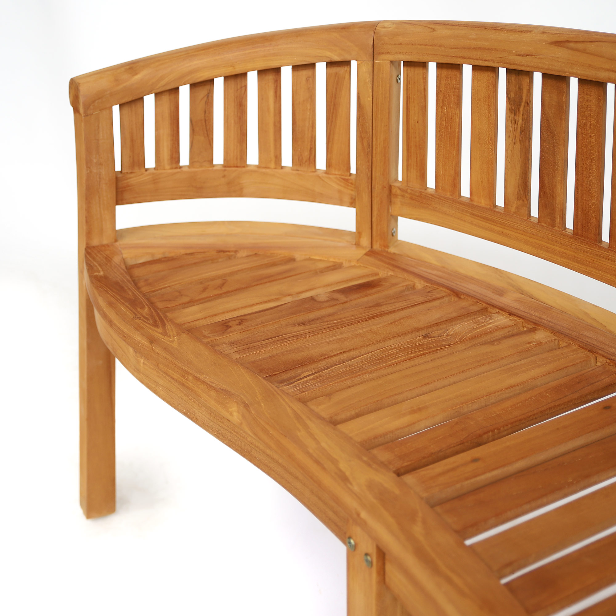 Teak-Rundbank 'Stralsund', natur, B 160 cm, T 54 cm , H 85 cm günstig bestellen