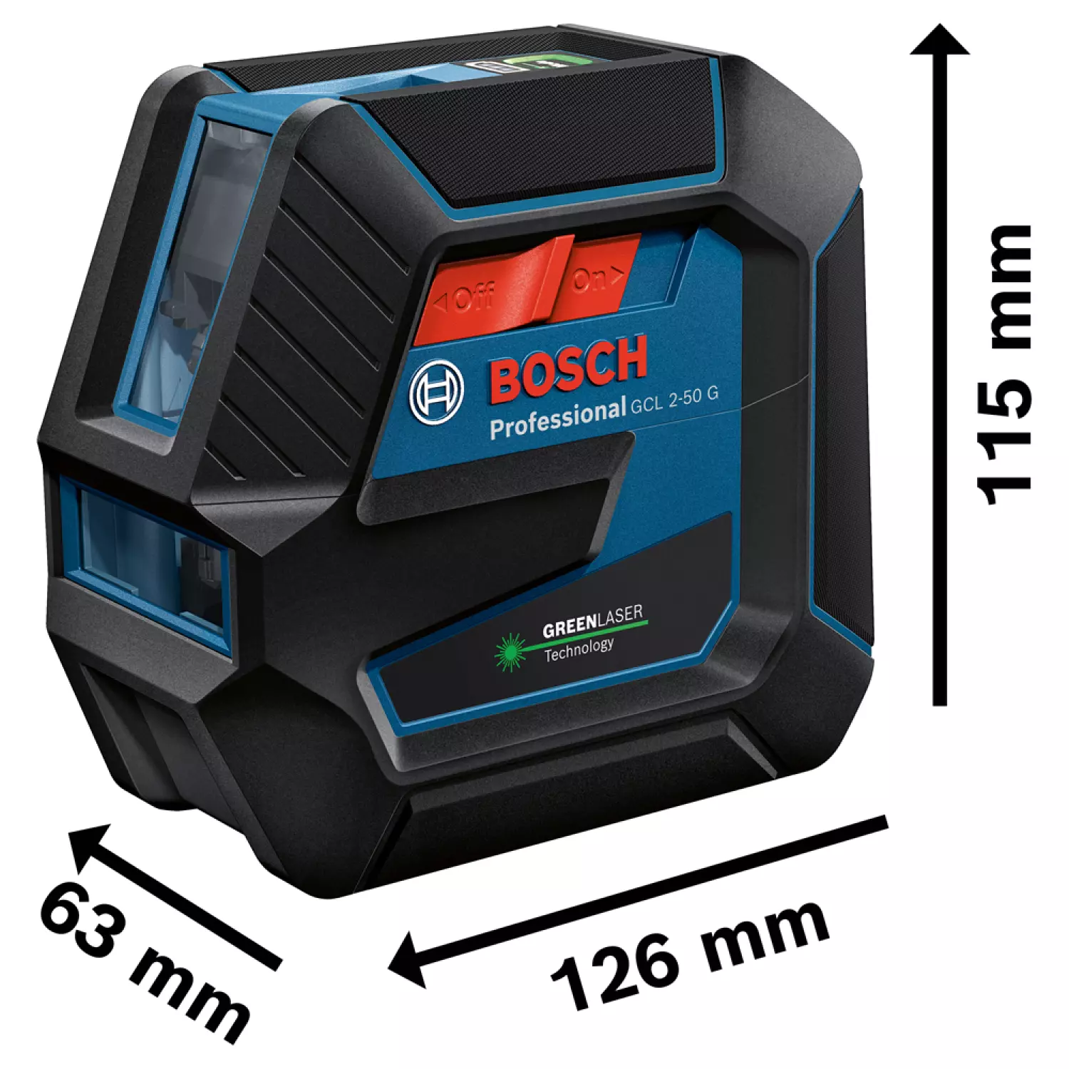Bosch GCL 2-50 G Kruislijnlaser   houder in opbergetui in koffer - 15 m