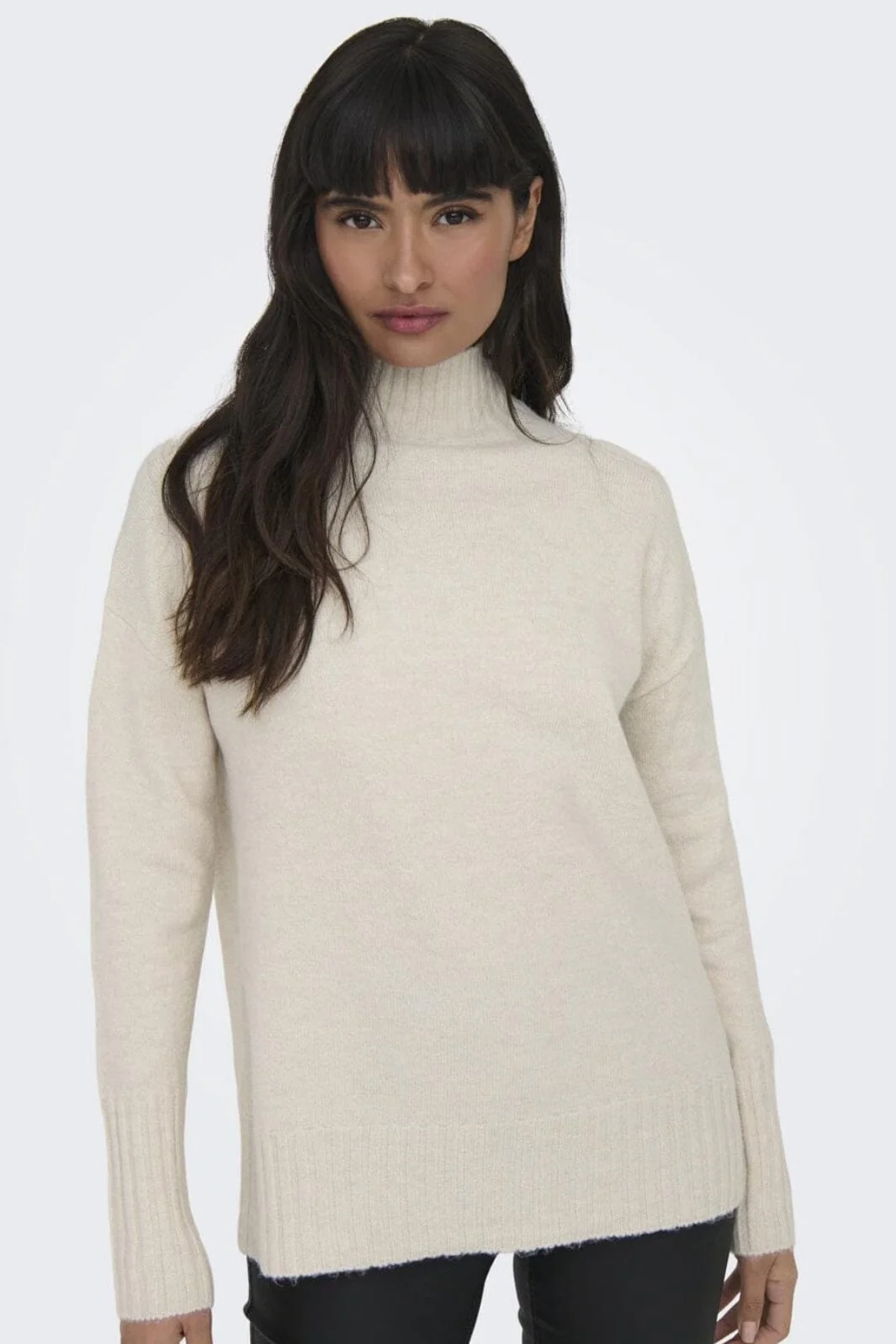 Only Onlgabriel Life L/S Highneck Nca Knt 4324053 pumice stone melange