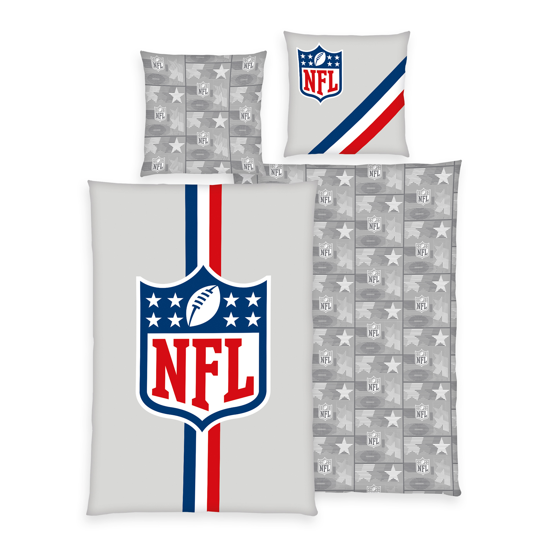 Bettwäsche NFL - grau - 135x200 cm
