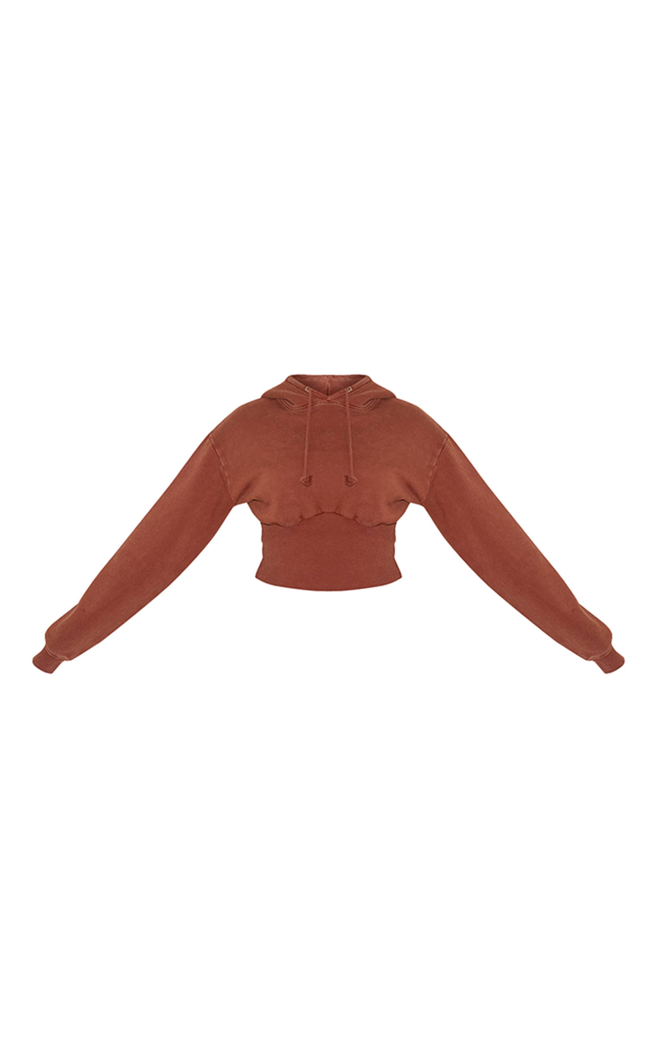 Gris Argile Sweat À Casynthétiqueche Court Taille Froncée Shape