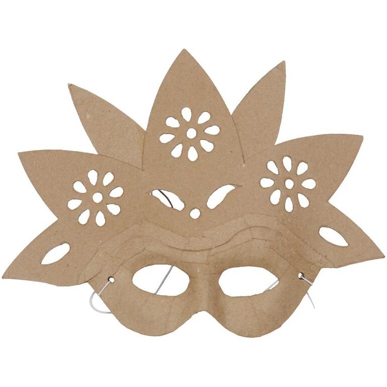 Masque fleur 9x23x22cm - Kraft