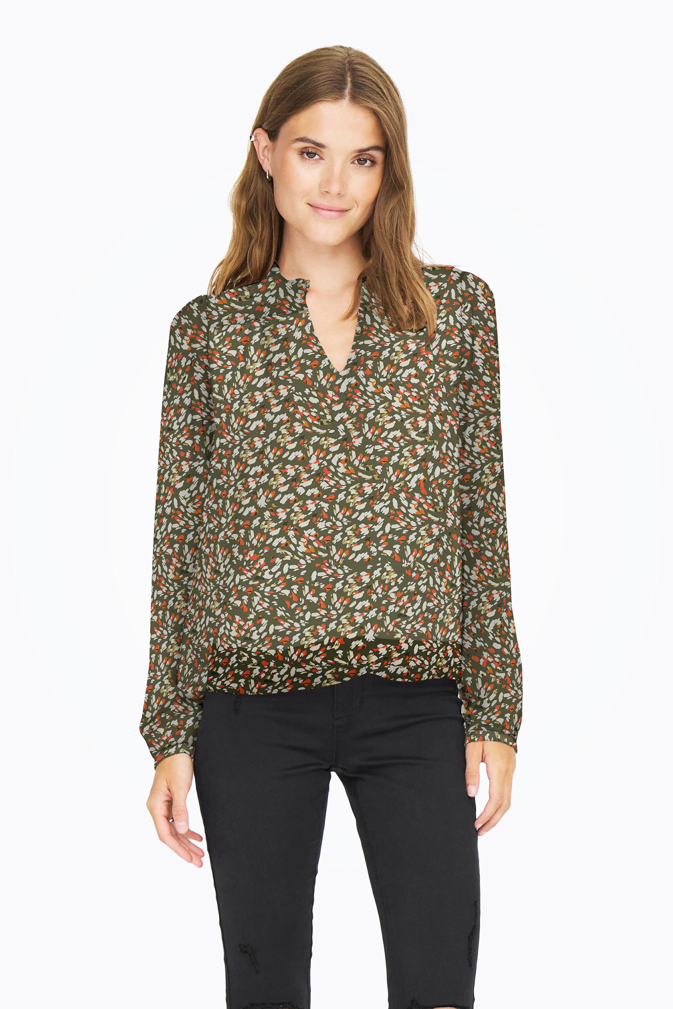 Blusa de mangas compridas