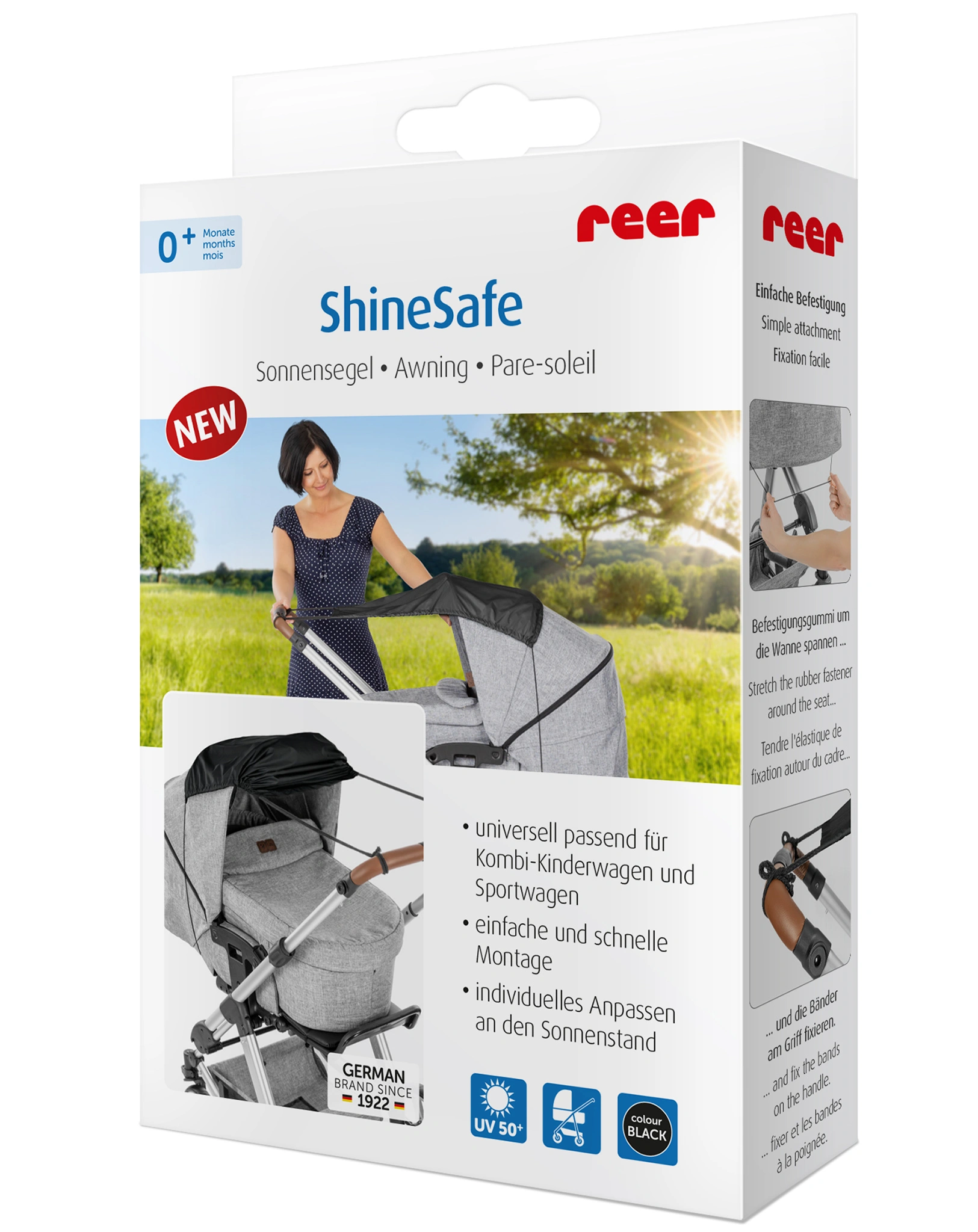 Sonnensegel SHINE SAFE in schwarz