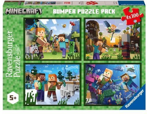 Ravensburger - Puzzels - 4x100 Stukken - Kinderen - Gerecycled Karton
