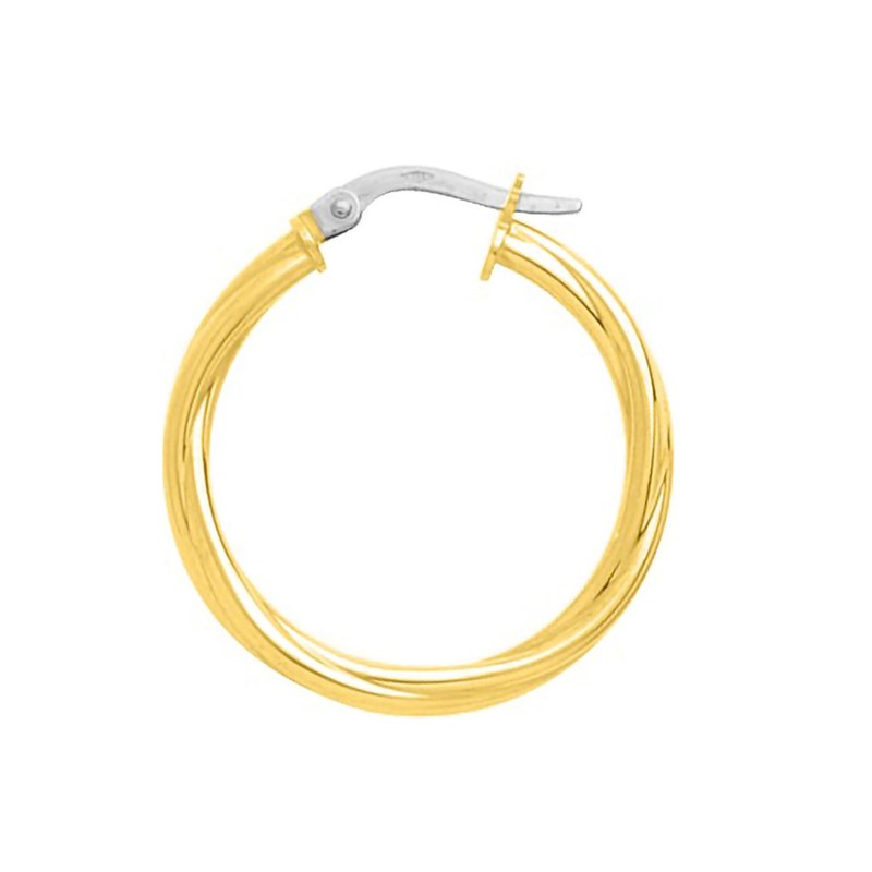 Créoles torsadées Femme - Or 18 Carats - Diamètre 20mm