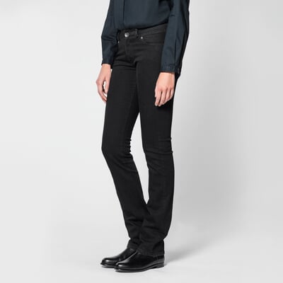 Damenjeans Straight, Schwarz