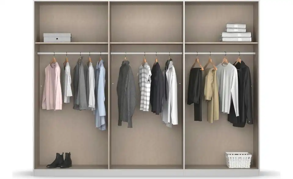 Drehtürenschrank Skyla Grau 271 cm