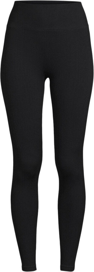Casall Multi Rib Seamless Higt Waist Tights Sort
