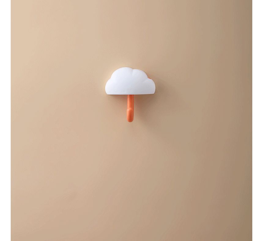 Honeyfluff - Set van 3: Plastic zelfklevende wolkenhaak (verschillende designs)