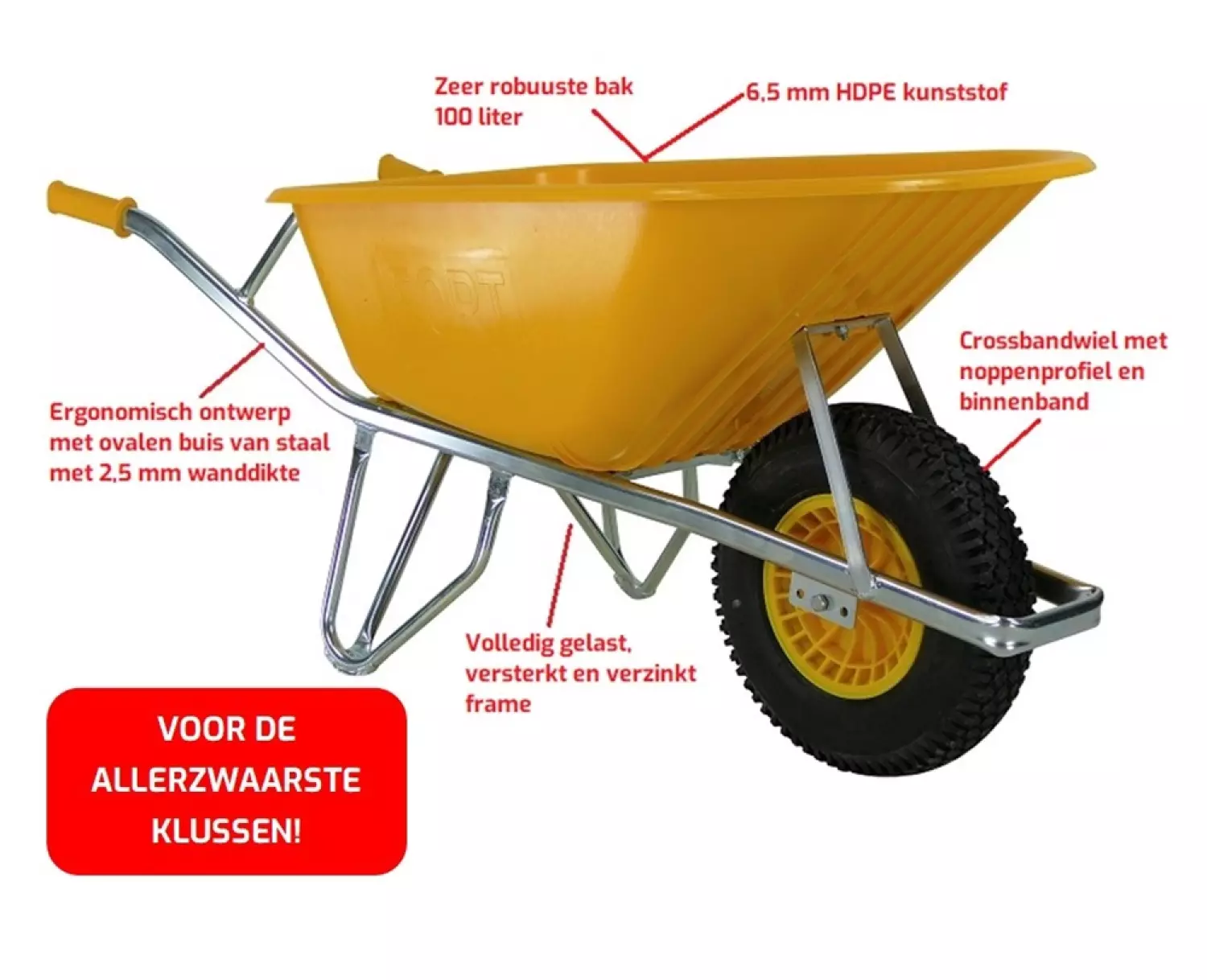Fort SMB-100 Stratenmakers Kruiwagen - 100L