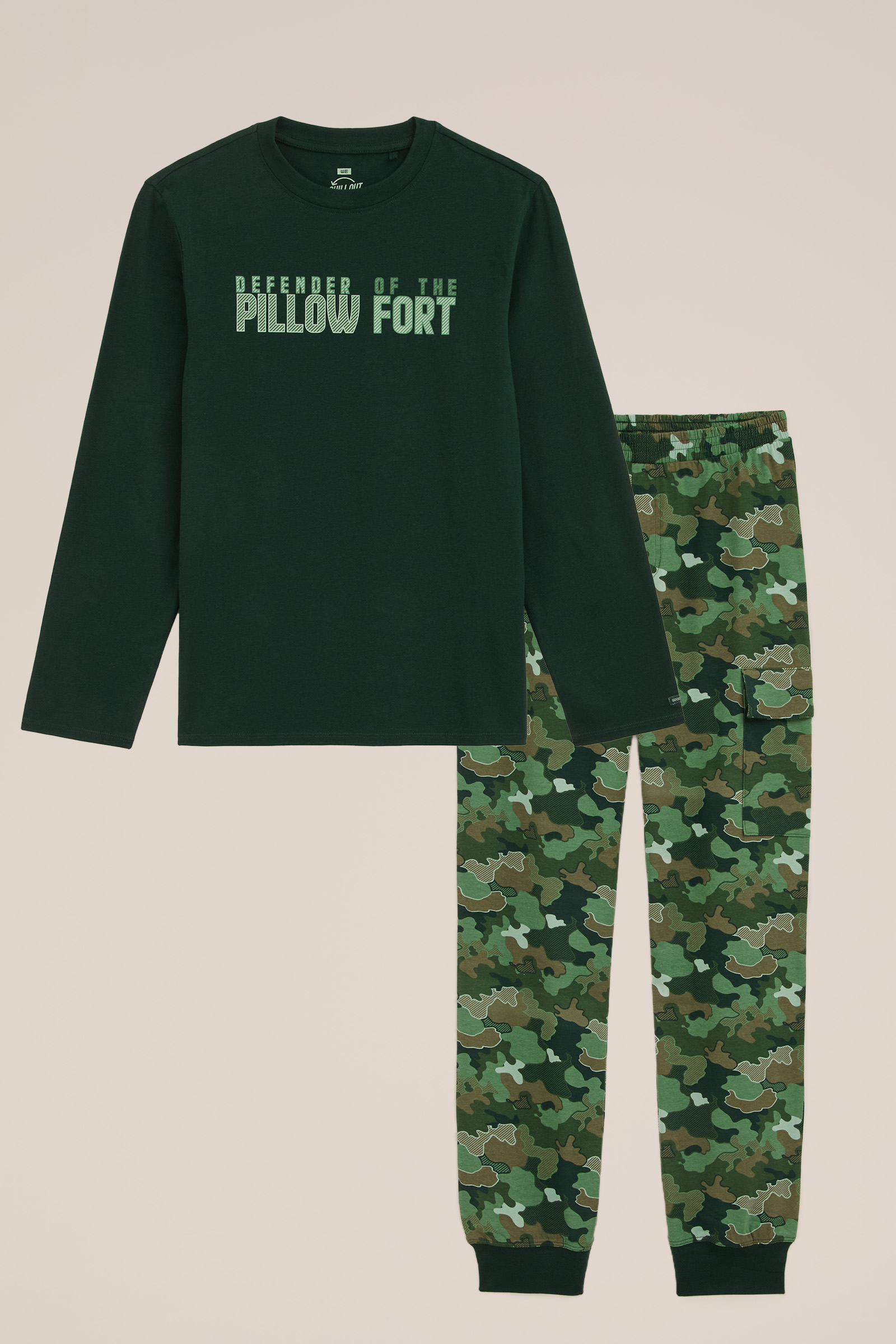 Jongens pyjamaset WE Fashion Donkergroen