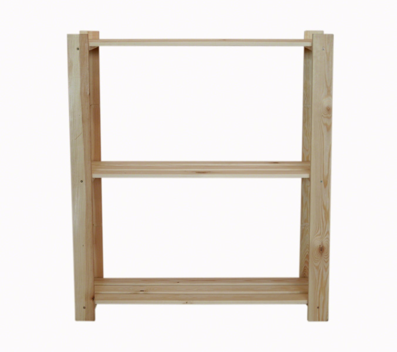 PROREGAL Pinepeak Houten Plank (HxBxD 90 x 80 x 28 cm) 3 Planken 1,2 cm Dik Dennenhout Natuurlijk