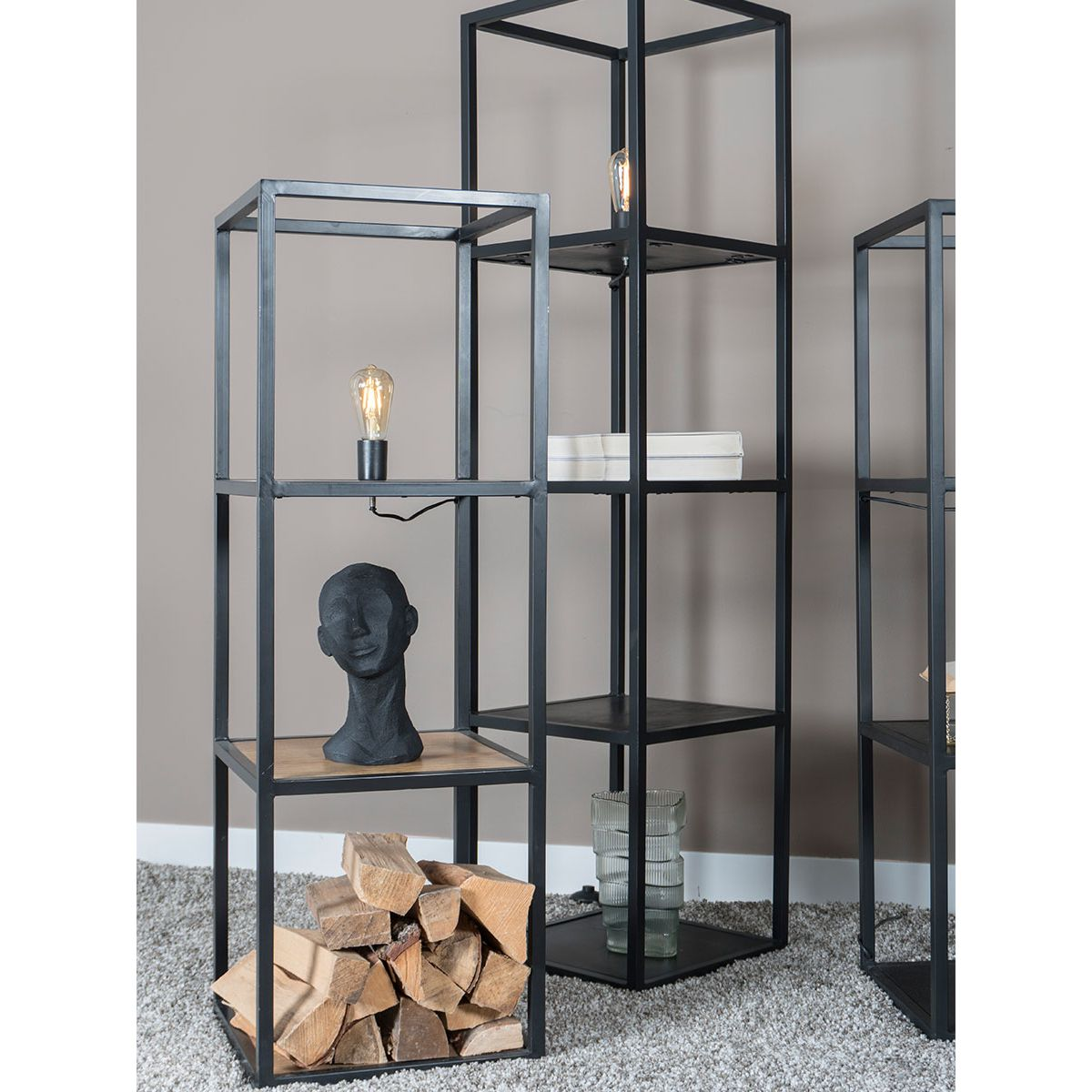 Vloerlamp Vintage Hout 120 cm