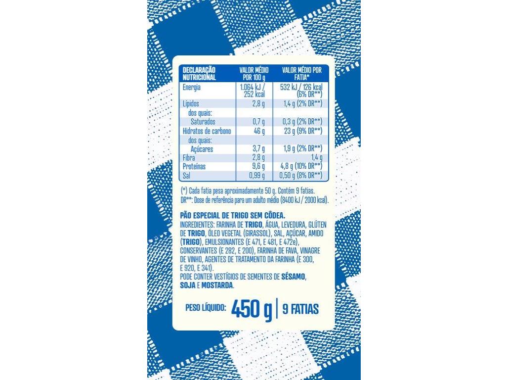 PÃO FORMA BIMBO ESPECIAL TORRADAS 450G