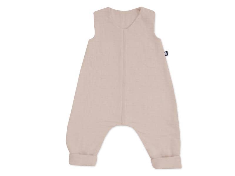 Julius Zöllner Baby-Sommerschlafsack Jumper Musselin Sand 8 Schlafoverall Jumper mit Reissverschluss