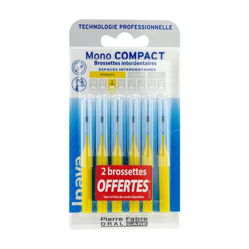 Brossettes mono-compact jaune - 6 Unités