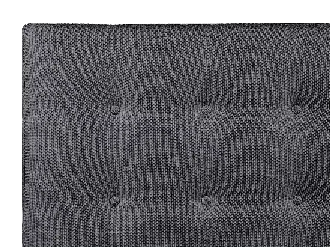 Tête de lit capitonnée FRANCESCO - 160 cm - Tissu - Gris
