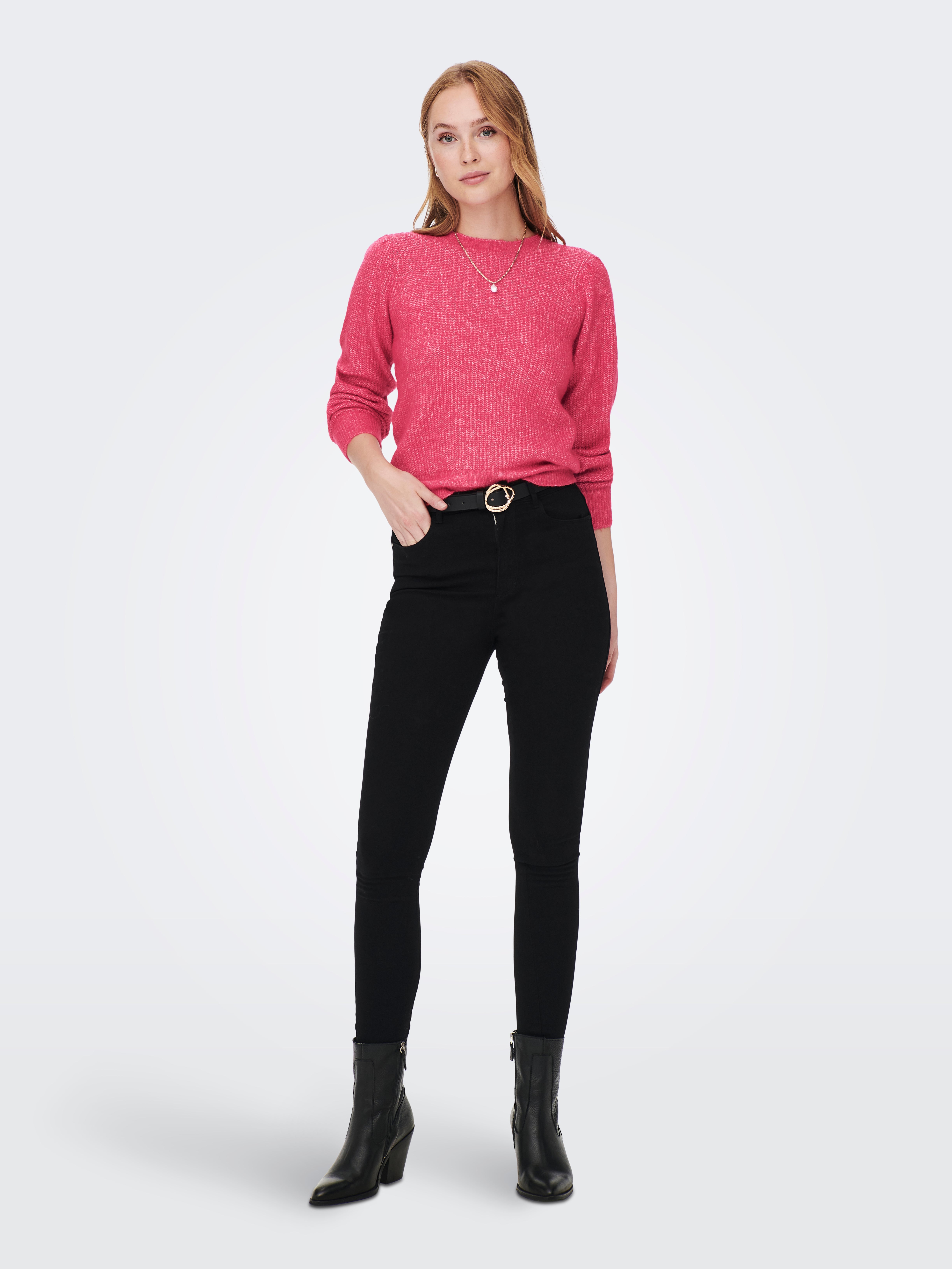 JDYINGEBORG Strickpullover Raspberry Wine