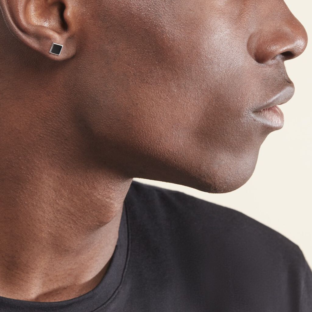 Boucle D'oreille Unitaire Argent Blanc Midas
