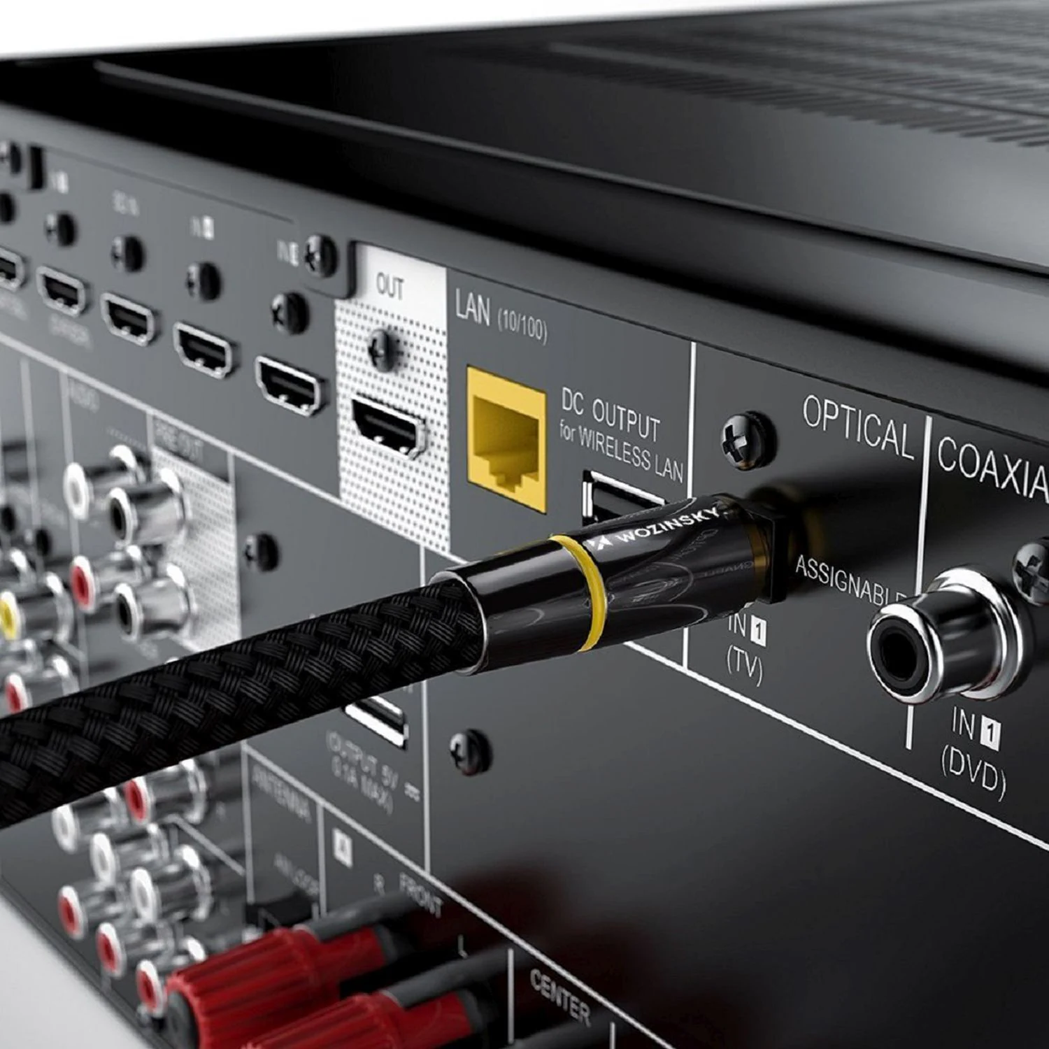 Audiokabel Digitale Glasfaser Toslink SPDIF Schwarz 3m