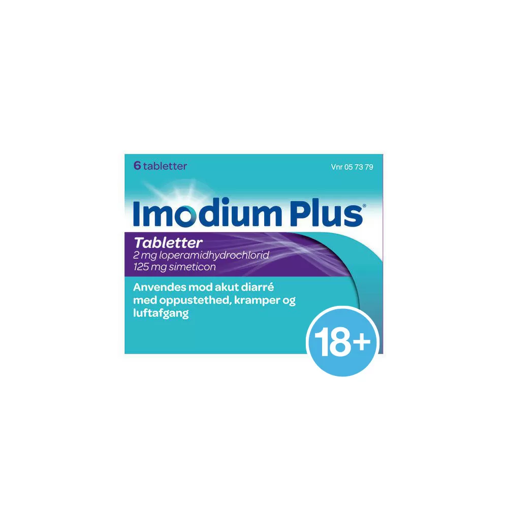 Imodium Plus 2mg  125 mg - 6 stk.